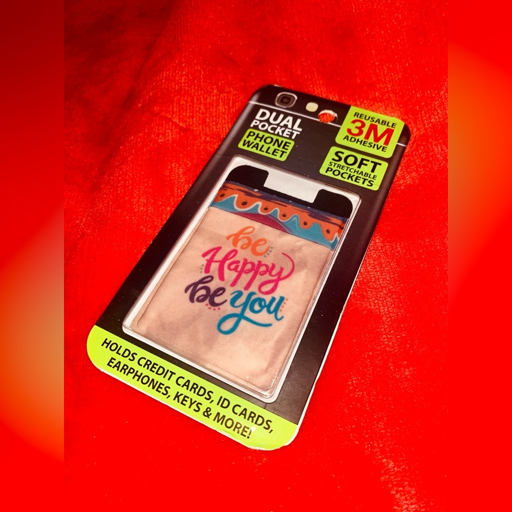 “Be Happy, Be You” Dual Pocket Phone Wallet